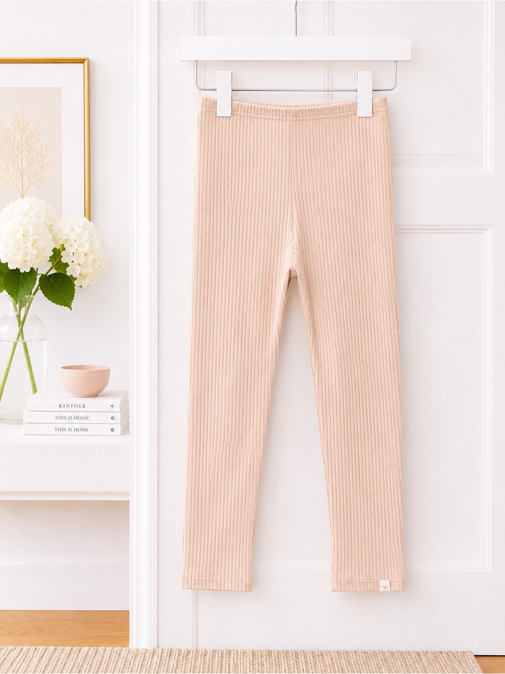 Oh Baby! Leggings- Wide Rib- Vanilla- Sz. 6